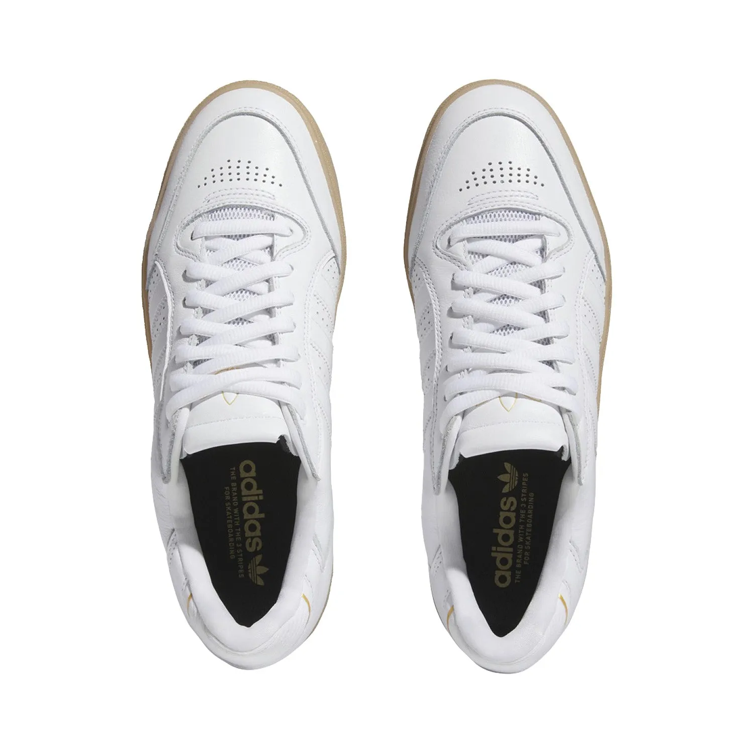 Adidas Tyshawn Low Sneakers - Classic White/Gum Sole, Premium Skate Shoes