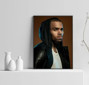 Chris Brown Poster, Chris Brown Canvas, Home Decor, Wall Art, Music Poster, Custom Poster, Canvas Poster, Rolled Canvas, Home Decoration