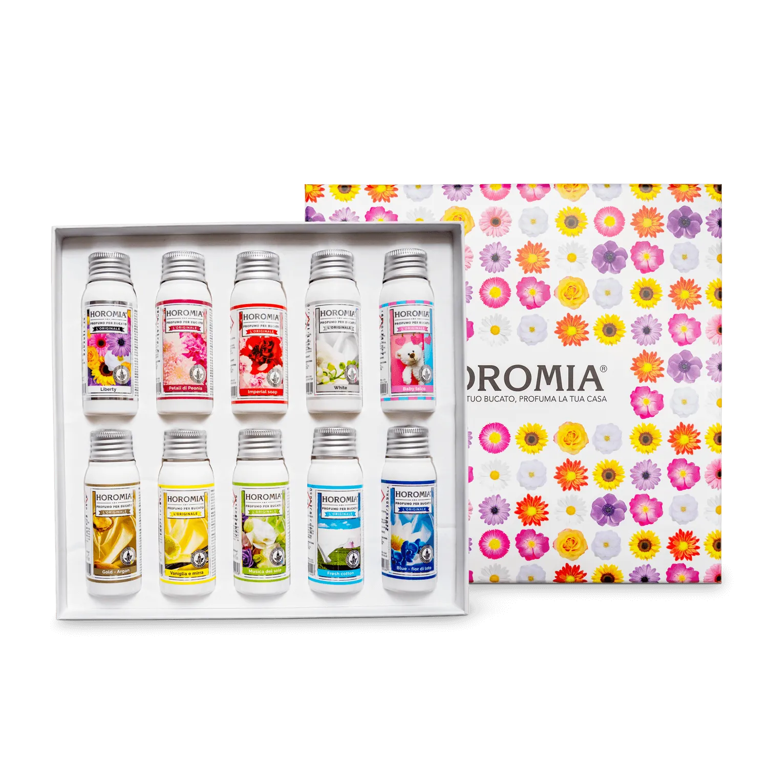 HOROMIA set parfumov za pranje perila FIORI 10 x 50 ml