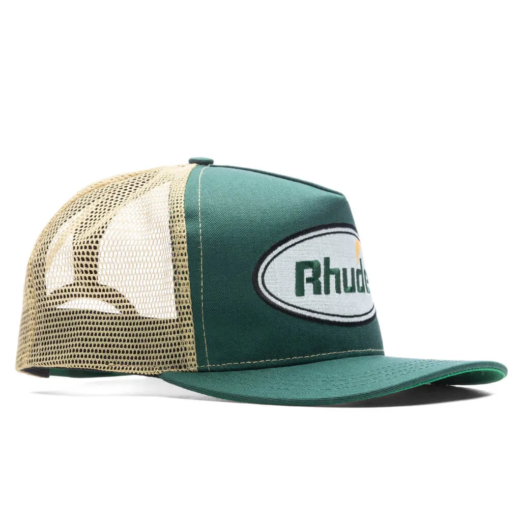 Green and White Moonlight Trucker Cap