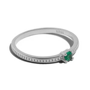 THE EMMA RING GREEN - sterling silver