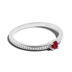 THE EMMA RING RED - sterling silver