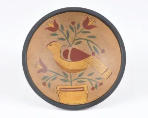 Vintage Home Decor-Old Wooden Primitive Turned Bowl-Solid Wood Dutch Folk Art-Small-Farmhouse Décor